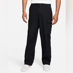 NIKE SB Kearny Skate Cargo Pants Black Straight Leg Loose Fit